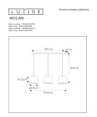 Подвесной светильник Lucide Nolan 30488/03/30 1