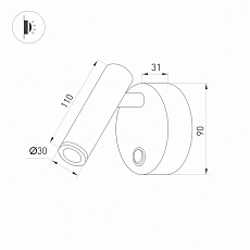 Светодиодный спот Arlight SP-Bed-R90-3W Warm3000 031393 1