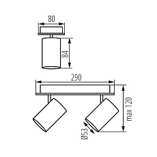 Спот Kanlux EVALO EL-2I B-SR 35693 2