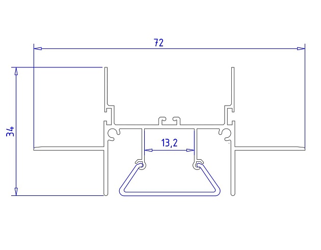 Встраиваемый профиль с рассеивателем Ambrella Illumination GP4000AL Фото № 2