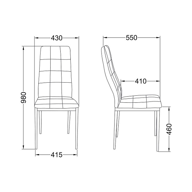 Кухонный стул AksHome Sky серый, экокожа 58764 Фото № 2