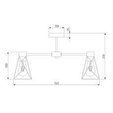 Потолочная люстра Eurosvet Trappola 70107/5 черный/латунь 1