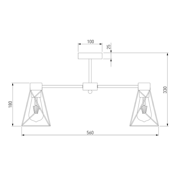 Потолочная люстра Eurosvet Trappola 70107/5 черный/латунь Фото № 2