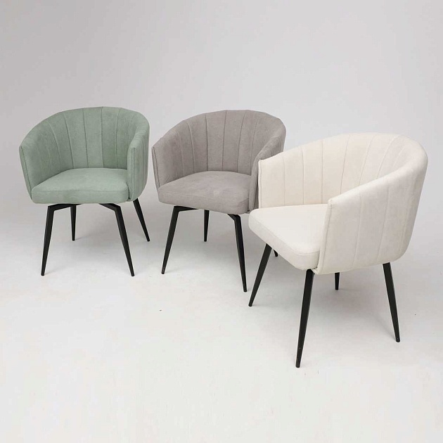 Поворотное кресло AksHome Melon светло-бежевый, ткань 82154 Фото № 4