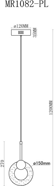 Подвесной светодиодный светильник MyFar Lora MR1082-PL Фото № 2