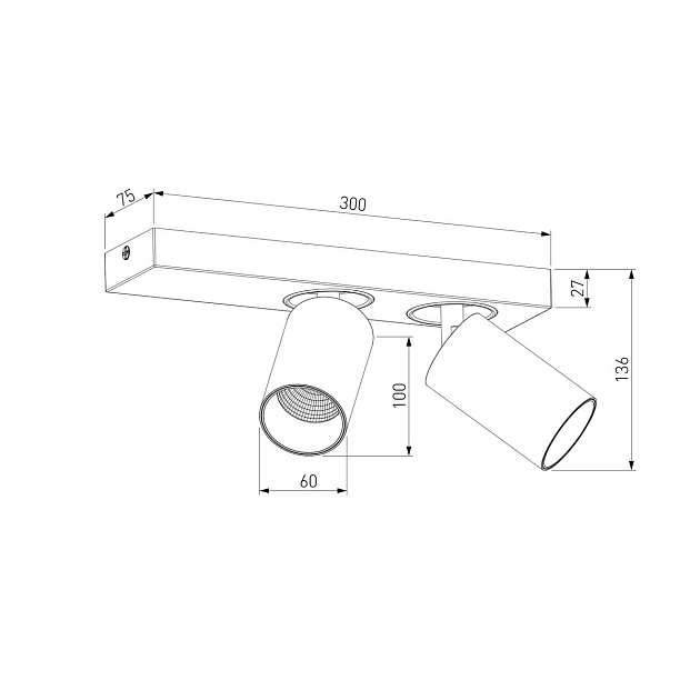 Светодиодный спот Eurosvet Flank 20139/2 Led черный изображение 3 Светодиодный спот Eurosvet Flank 20139/2 Led черный Фото № 3