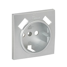 Валенсия лицевая панель розетки 1-местной с/з 16А сталь с защ. штор. с 2 USB 2,1А EKF PROxima ESR16-L-028-30-2USB