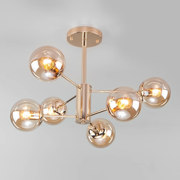 Потолочная люстра Eurosvet Ascot 30166/6 золото изображение Потолочная люстра Eurosvet Ascot 30166/6 золото Фото №