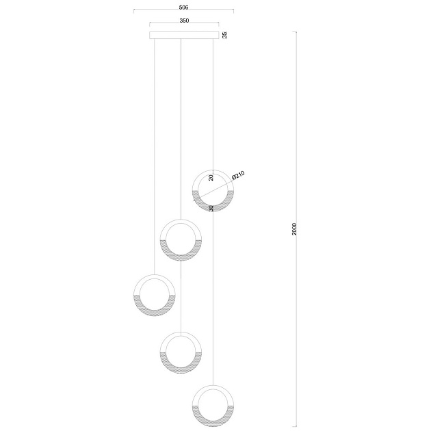 Подвесная светодиодная люстра Arte Lamp Montana A7777SP-5GO изображение 2 Подвесная светодиодная люстра Arte Lamp Montana A7777SP-5GO Фото № 2