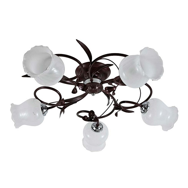 Потолочная люстра ЭкономСвет 10076/5CF+CR WT изображение Потолочная люстра ЭкономСвет 10076/5CF+CR WT Фото №