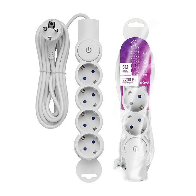 Удлинитель Duwi 4гн 5м с/з 32015 1 Фото № 2