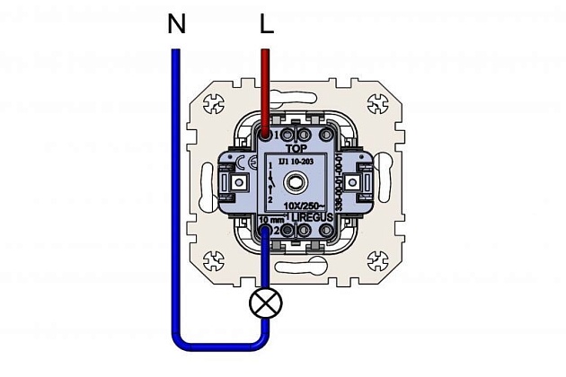 Выключатель одноклавишный Liregus Epsilon серебро 28-172 Фото № 2