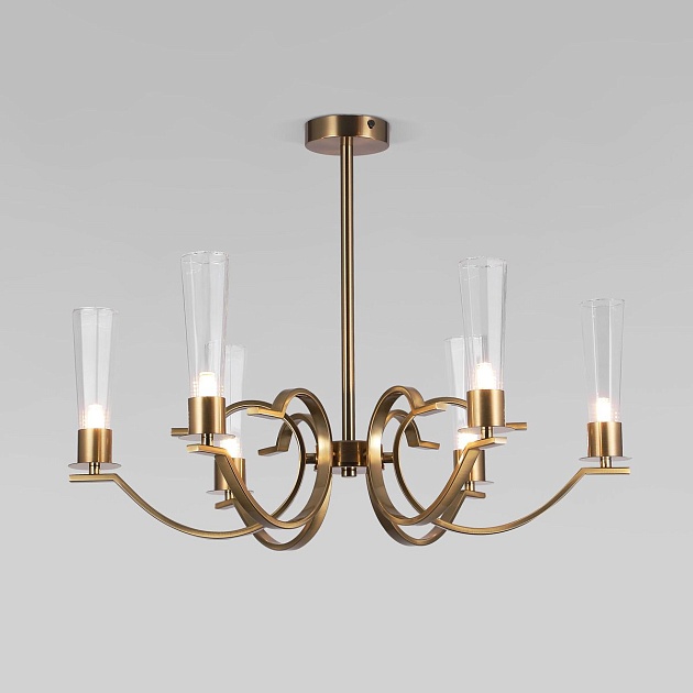 Подвесная люстра Eurosvet Rosher 60141/6 латунь Фото № 