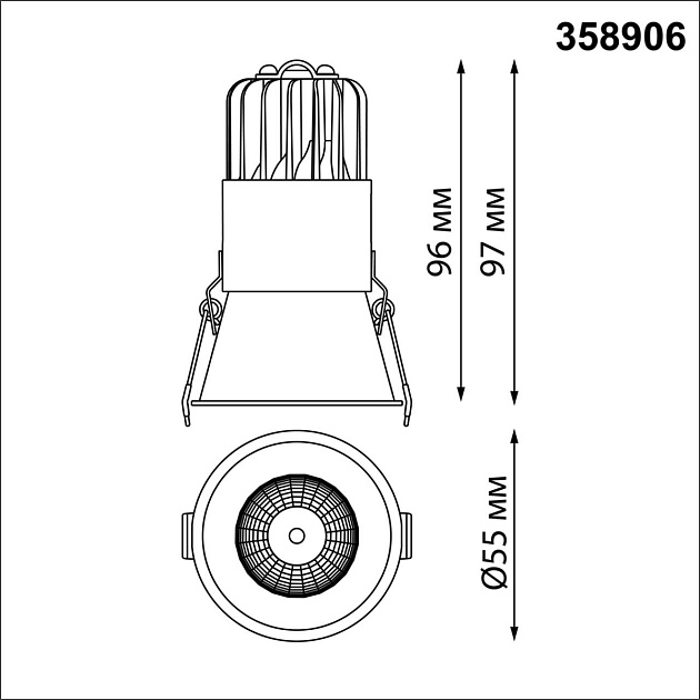 Встраиваемый светодиодный светильник Novotech Spot Lang 358906 Фото № 6