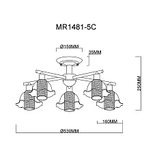 Потолочная люстра MyFar Lisa MR1481-5C 1