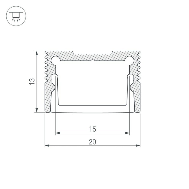 Профиль Arlight SL-Slim20-H13-2000 Black 037112 Фото № 2