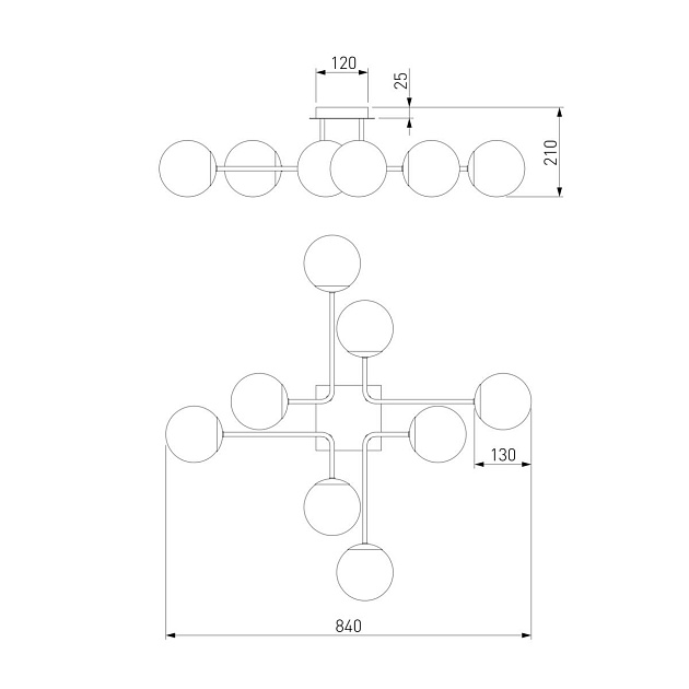 Потолочный светильник Eurosvet 30140/8 хром Фото № 2