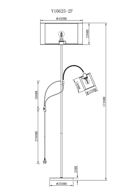 Торшер Moderli Room V10625-2F Фото № 2