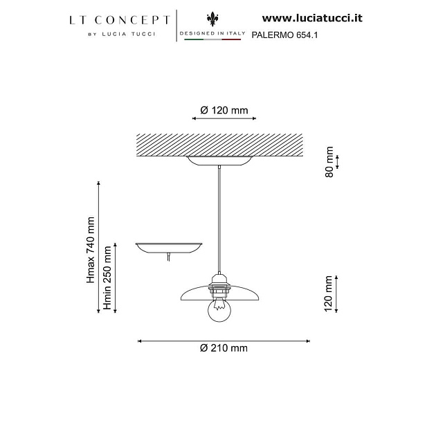 Подвесной светильник Lucia Tucci Palermo 654.1 Фото № 2