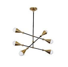 Подвесная люстра Lumina Deco Valpina LDP 6029-6 BK+MD 1