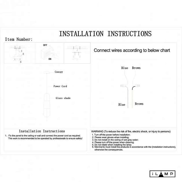 Подвесной светильник iLamp Drop 8121P WH Фото № 3