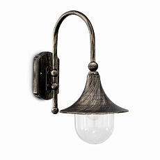 Уличный настенный светильник Ideal Lux Cima Ap1 Nero Antico 024134