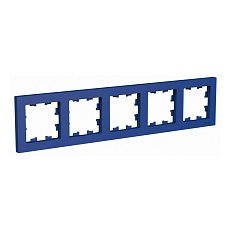 Рамка 5-постовая Schneider Electric AtlasDesign аквамарин ATN001105