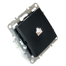 Розетка компьютерная RJ-45 Stekker Эрна черный PST00-9107-03 49151 4