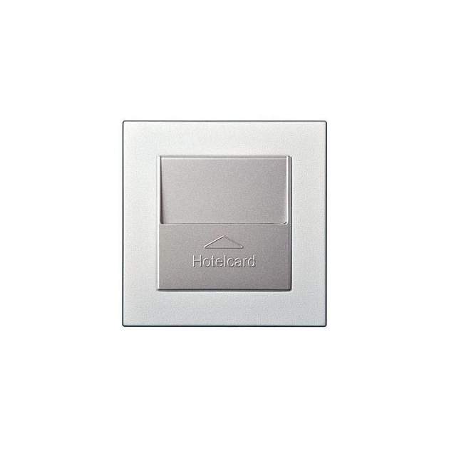 Выключатель карточный Liregus Epsilon серебро 28-1764 Фото № 