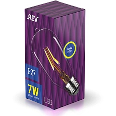 Лампа светодиодная филаментная REV VINTAGE ST64 E27 7W 2700K DECO Premium груша 32436 2