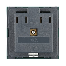 Розетка LK Studio с з/к, со шторками (зеленый) LK45 ( для выделения "чиcтого питания сети") 851119 2