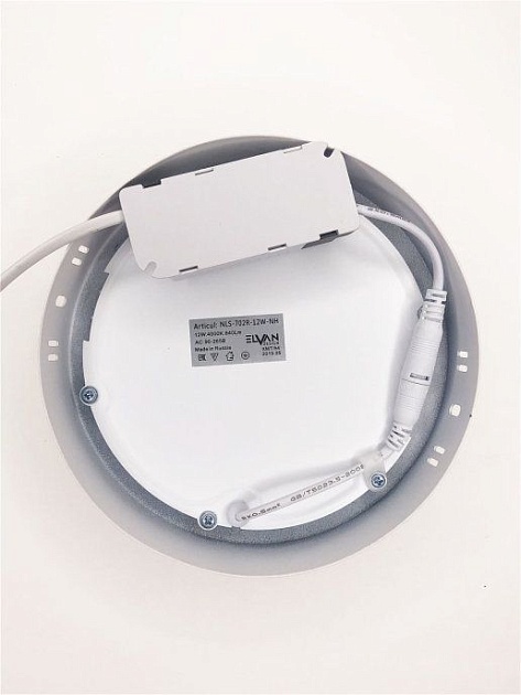 Настенно-потолочный светодиодный светильник Elvan NLS-702R-12W-WH-Wh Фото № 4