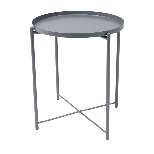 Журнальный стол AksHome Trick серый, окрашенный металл 66915 изображение Журнальный стол AksHome Trick серый, окрашенный металл 66915 Фото №