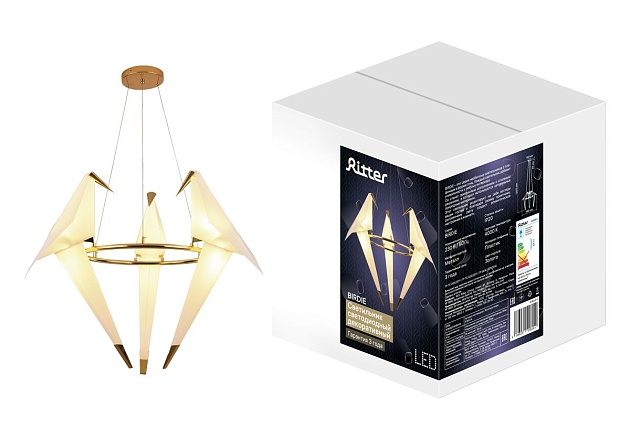 Подвесная светодиодная люстра Ritter Birdie 51604 4 изображение 3 Подвесная светодиодная люстра Ritter Birdie 51604 4 Фото № 3