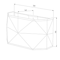 Настенный светильник TK Lighting 3317 Kantoor Graphite 2