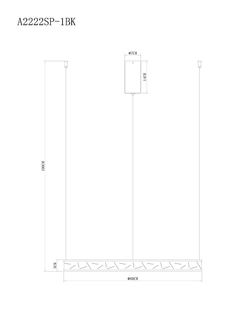 Подвесной светодиодный светильник Arte Lamp Shine A2222SP-1BK Фото № 2