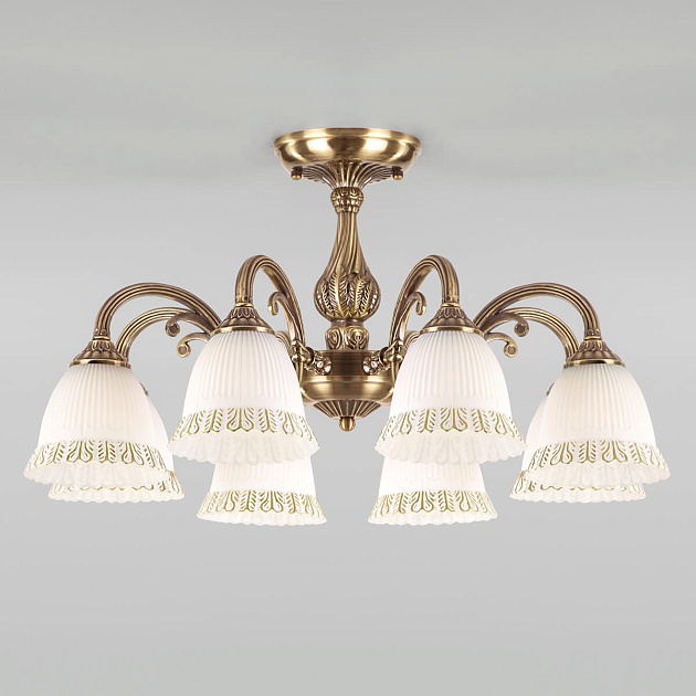 Потолочная люстра Eurosvet Campina 60107/8 античная бронза изображение Потолочная люстра Eurosvet Campina 60107/8 античная бронза Фото №