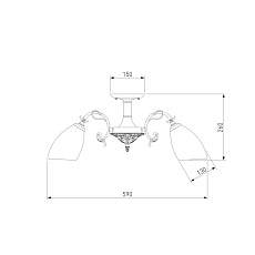 Подвесная люстра 22010/5 античная бронза 1
