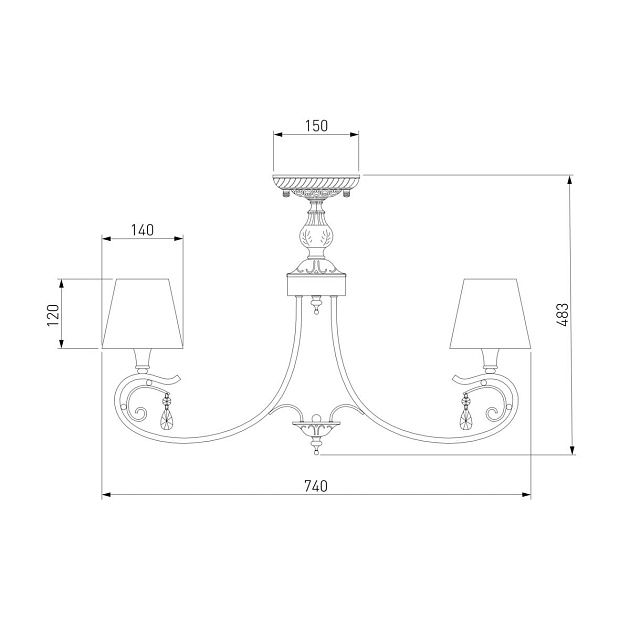 Подвесная люстра Eurosvet 60069/8 серебро изображение 2 Подвесная люстра Eurosvet 60069/8 серебро Фото № 2