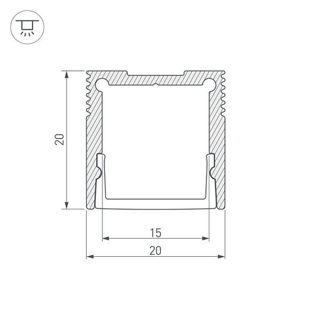 Профиль Arlight SL-SLIM20-H20-3000 ANOD 036038 Фото № 2