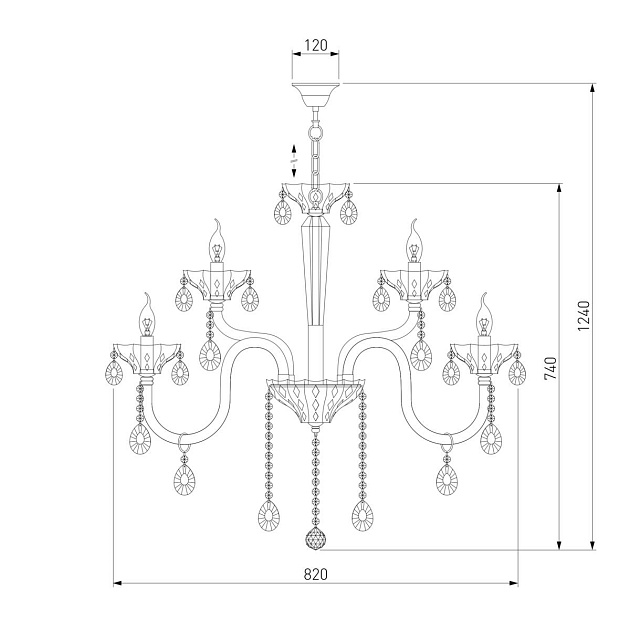 Подвесная люстра Bogates Lecce 309/15 Strotskis изображение 2 Подвесная люстра Bogates Lecce 309/15 Strotskis Фото № 2