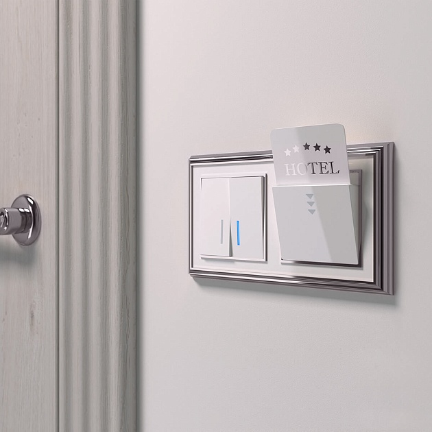 Выключатель двухклавишный с подсветкой Werkel белый W1120101 4690389155208 изображение 7 Выключатель двухклавишный с подсветкой Werkel белый W1120101 4690389155208 Фото № 7