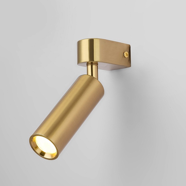 Светодиодный спот Eurosvet Pitch 20143/1 LED латунь изображение Светодиодный спот Eurosvet Pitch 20143/1 LED латунь Фото №