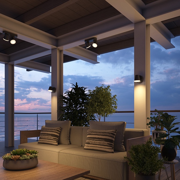 Уличный настенный светодиодный светильник Novotech Street Kaimas 357830 Фото № 6