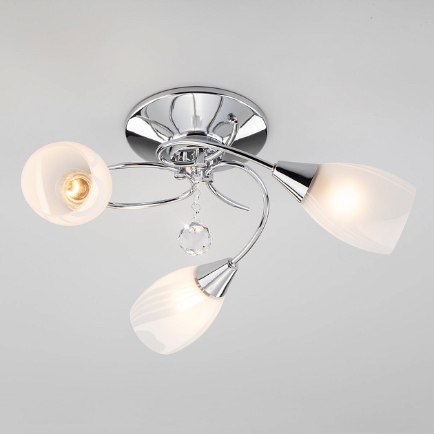 Подвесная люстра Eurosvet 30100/3 хром Фото № 