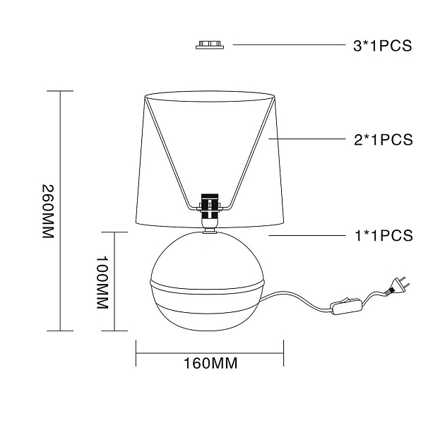 Настольная лампа Escada Nymph 10169/L Brown Фото № 2