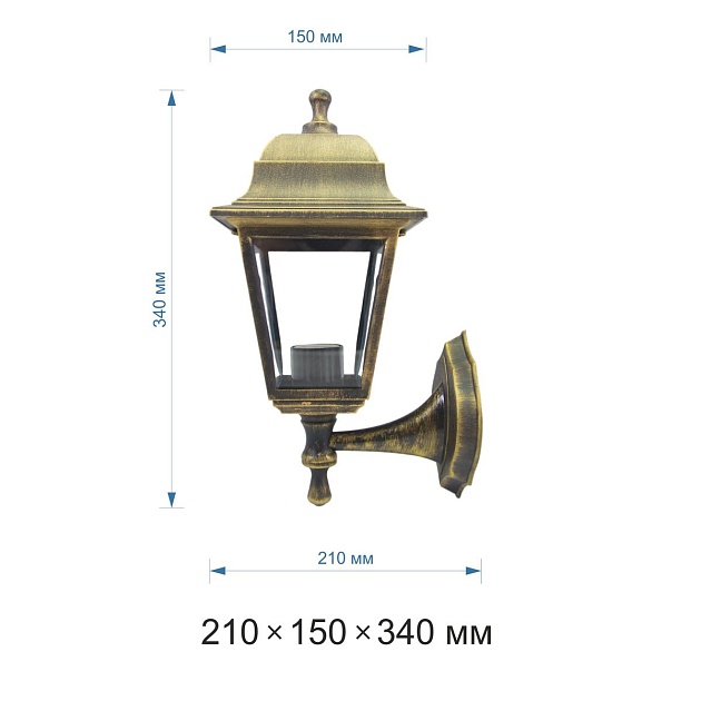 Уличный настенный светильник Apeyron Леда 11-11бр изображение 2 Уличный настенный светильник Apeyron Леда 11-11бр Фото № 2