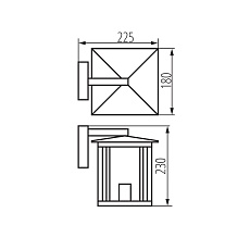 Садовый настенный светильник Kanlux SELTO EL 23 B 36557 2