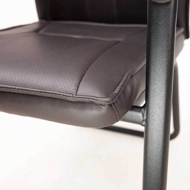 Офисный стул AksHome Oscar коричневый, экокожа, цвет каркаса черный 87599 изображение 8 Офисный стул AksHome Oscar коричневый, экокожа, цвет каркаса черный 87599 Фото № 8