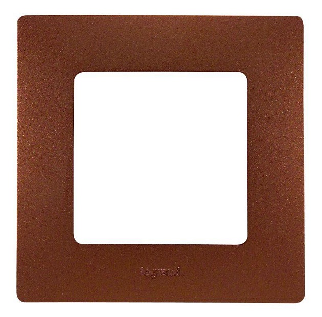 Рамка 1-постовая Legrand Etika какао 672571 Фото № 